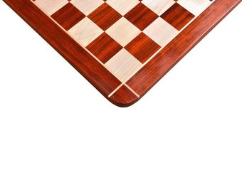 23″ African Padauk & Maple Wood Cross Corner Wooden Chessboard With 60 mm Square