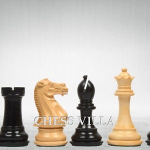 4&quot; Professional Club Staunton Chess Pieces Only Set- Weighted Ebonised Boxwood