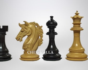 Set Pezzi Scacchi Mogul Staunton 4,6'' - Ebano Triplo Peso - Lusso Torneo Royal Chess Mall - Foto 5