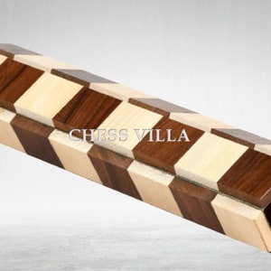 Folding/ Rolling Series Travel Chess Board In Maple & Golden Rosewood- 40 mm Square