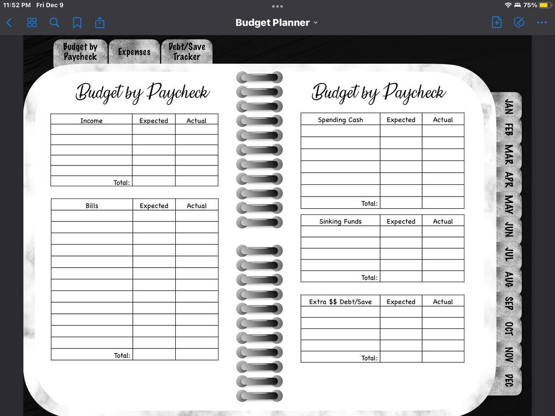 Digital Planner 2023 2023 Budget Planner Goodnotes Digital Etsy
