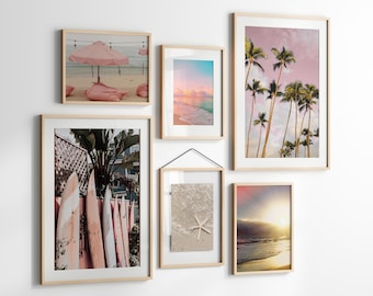 Sunset Beach Wall Art Set: Coastal Home Decor Prints (PDF & PNG Files)