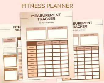 Daily Printable Fitness Tracker: Exercise, Food & Sleep Log (Digital Download)