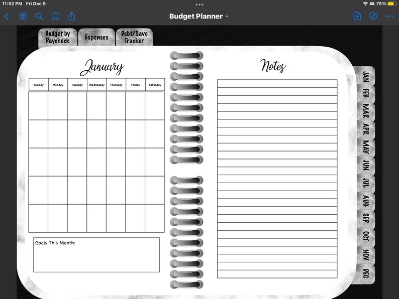 Digital Planner 2023 2023 Budget Planner Goodnotes Digital Etsy