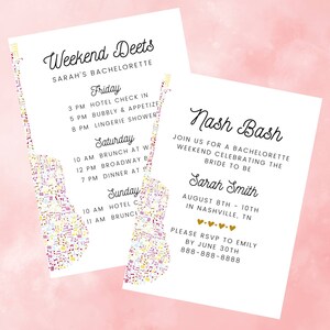 Bachelorette Itinerary Template Bachelorette Digital | Etsy