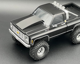 Mise à niveau du capot de capot pour une pièce d'accessoires de chenilles sur chenilles RC Chevy K10 RC de 4 m de haut