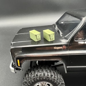 2 Two Ammo Cans 1/18 Scale For Trx4m Traxxas Rc Rock Crawler Bullet Box Diorama