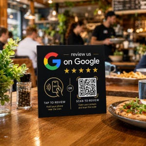 Google Review  Plate NFC QR Plaque, Tap to Review Business Sign