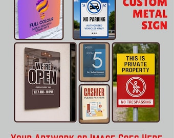 Personalised Metal Sign-  Custom Aluminum Wall Plaque, Home & Garden