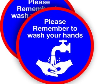 Wash Your Hands Round Vinyl Sticker