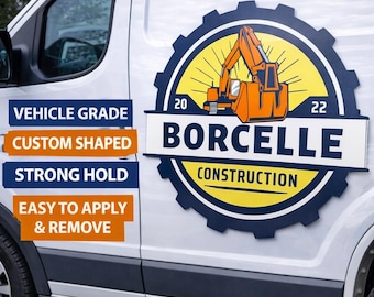 Custom Shaped Vehicle Magnet | Removable Van and Car Business Sign | Weatherproof Logo Magnet for Trades & Small Businesses