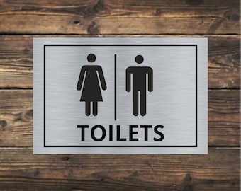 Aluminium Toilet Sign, Restroom Sign, Male female disabled baby change room Sign WC Sign , Bathroom Sign