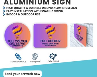 Metal Sign For House , Office , Business - Durable Fully Printed Sign