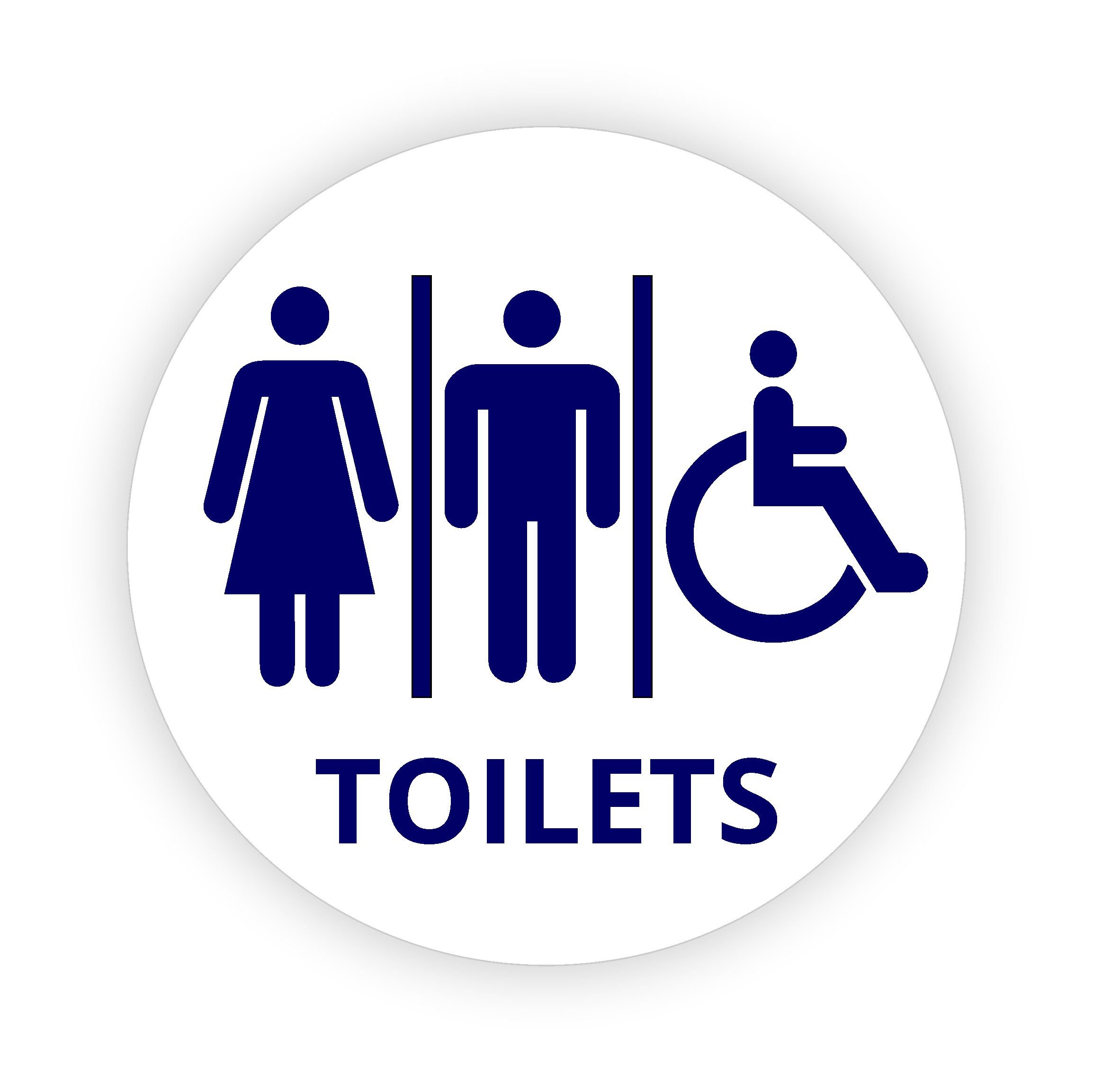 Aluminium Toilet Sign Round Toilet Door Sign - Etsy UK