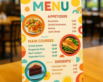 Display Card Stand for Promotion or Pricelist Counter Top Stand - Double Easel