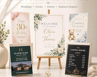 Custom Foam Board Printing, Photo Board Sign for Weddings Events Business Displays