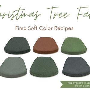 Christmas Tree Farm, Fimo Soft, Polymer Clay Color Recipes, Winter Christmas Holidays Palette, Bright Warm Tones, Clay Mixing Tutorial