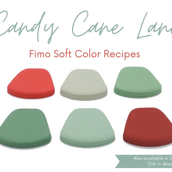 Candy Cane Lane, Fimo Soft, Recettes De Couleurs En Argile Polymère, Palette De Vacances De Noël D'hiver, Tons Chauds Vif, Tutoriel De Mélange D'argile