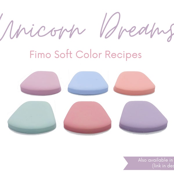 Unicorn Dreams, Fimo Soft, Polymer Clay Color Recipes, Spring Summer Palette, Bright Pastel Tones, Clay Mixing Tutorial