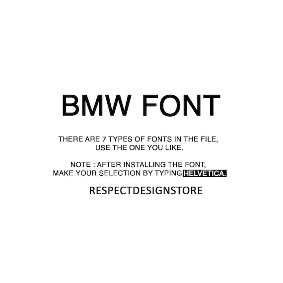 Bmw Font Is → Helvetica® – What Font Does BMW Use? – SHTI