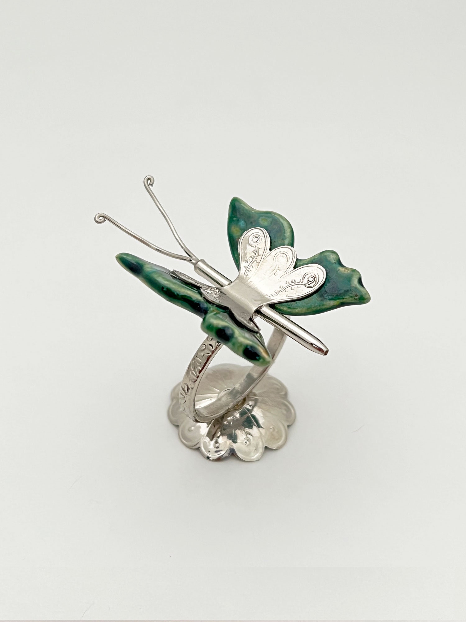 Butterfly Napkin Holder Hand Made Ceramic and Metal Set of 6 - Etsy