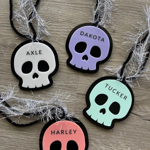 Acrylic Halloween Tag | Boo Bag | Fall Acrylic Tag | Skull | Halloween Basket | Bag | Custom | Personalized |