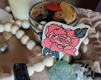 Pink Peony Sticker