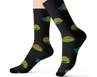 Unisex Socks | Retro 90s | Vintage | Ninja Turtles Shirt | Ninja Turtles Birthday | Teenage Mutant Ninja Turtles Socks