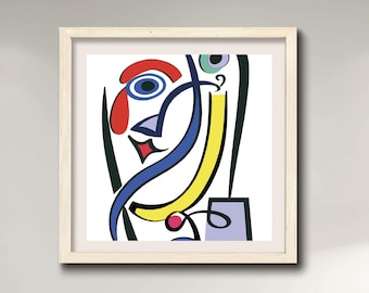 Picasso Style wall art, Picasso paint, Gallery Wall Bundle, Cubist Digital Art, Cubism, Gallery Wall Art Set Of 6 Prints,