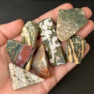 Ocean Jasper Mini Freeform | Colorful Orbicular Sea Jasper Polished Crystals | Unique Jasper Crystal Free Form