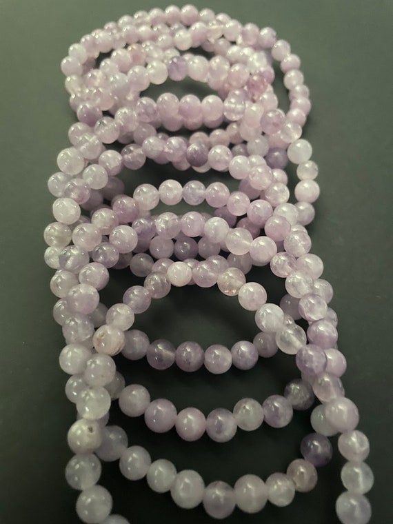 Pink Amethyst Crystal Bracelet 6mm | Pink Amethys… - image 5
