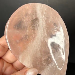Rose Quartz Crystal Bowl | Rose Quartz Jewelry Dish | Tear Drop Crystal Trinket Dish