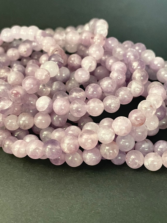Pink Amethyst Crystal Bracelet 6mm | Pink Amethys… - image 1