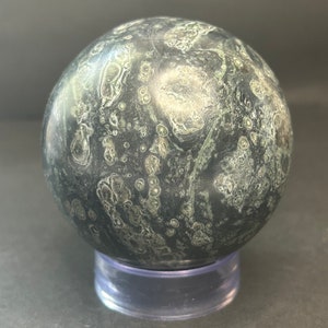 Kambaba Jasper Sphere | Crocodile Jasper Crystal Ball | Green and Black Crystal