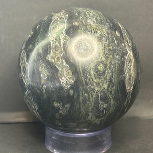 Kambaba Jasper Sphere | Crocodile Jasper Crystal Ball  | Green and Black Crystal
