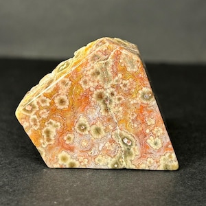 Ocean Jasper Mini Freeform | Druzy Colorful Orbicular Sea Jasper Polished Crystals | Unique Jasper Crystal Free Form