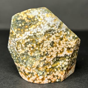 Ocean Jasper Mini Freeform | Druzy Colorful Orbicular Sea Jasper Polished Crystals | Unique Jasper Crystal Free Form