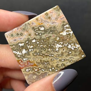 Ocean Jasper Mini Freeform | Druzy Colorful Orbicular Sea Jasper Polished Crystals | Unique Jasper Crystal Free Form