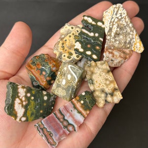 Ocean Jasper Mini Freeform | Colorful Orbicular Sea Jasper Polished Crystals | Unique Jasper Crystal Free Form