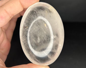 Clear Quartz Palm Stone | Clear Quartz Palmstone Carving