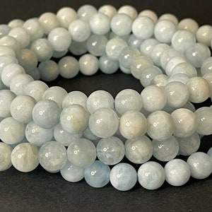 Aquamarine Crystal Bracelet | Blue Aquamarine Beaded Bracelet