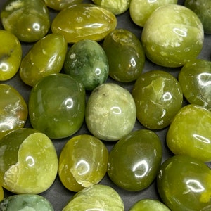 Jade Tumble | Nephrite Jade Crystal Tumble | Green Crystal Tumblestone | Crystal for Good Luck and Abundance