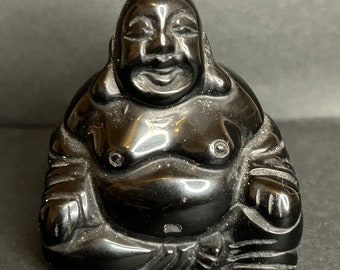 Obsidian Buddha | Buddha Crystal Carving | Black Obsidian Buddha Carving