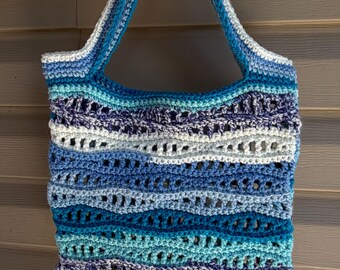 Wave Crochet Shoulder Bag