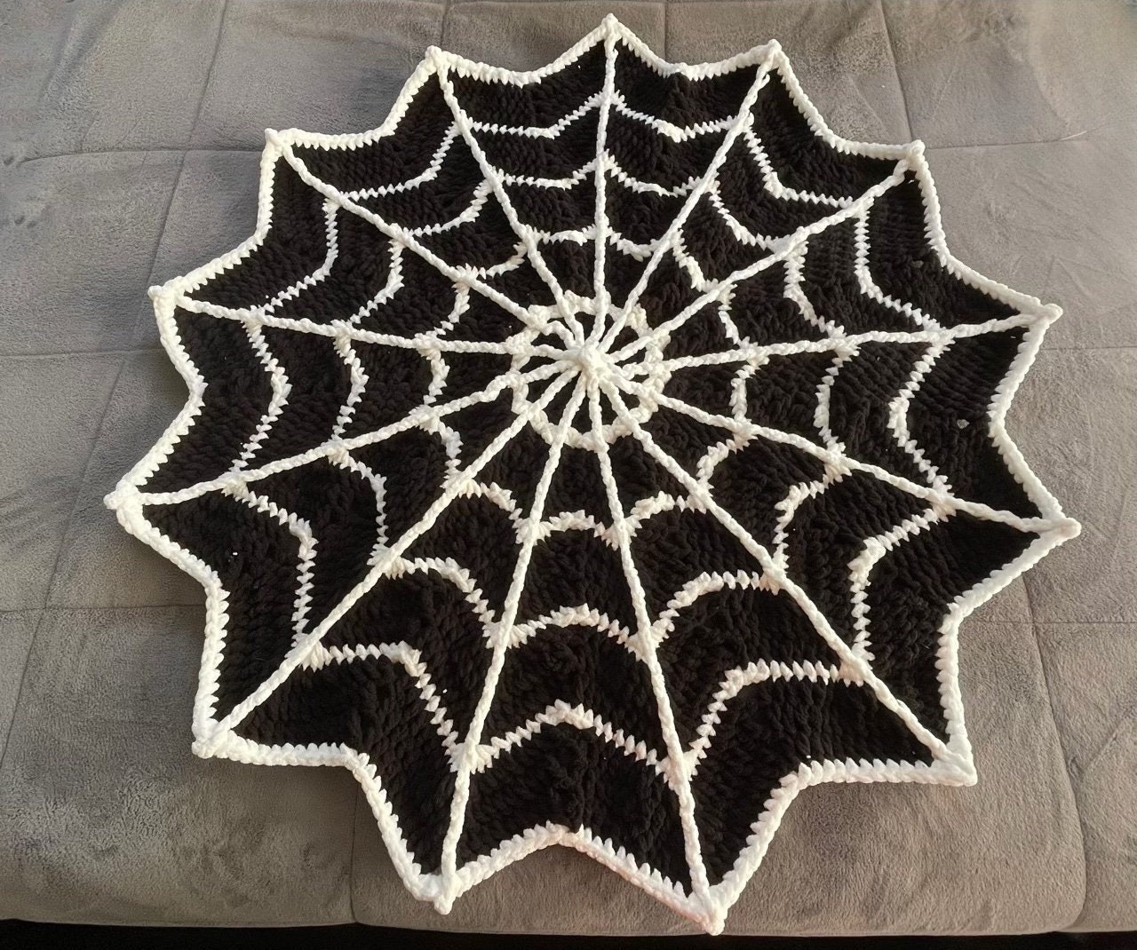 Crochet Spiderweb Blanket Etsy
