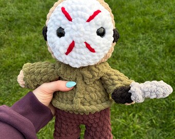 Creepy Crochet Horror Dolls, Handmade Spooky Plush, Halloween Decor