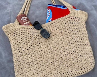Crochet Beach Tote Bag