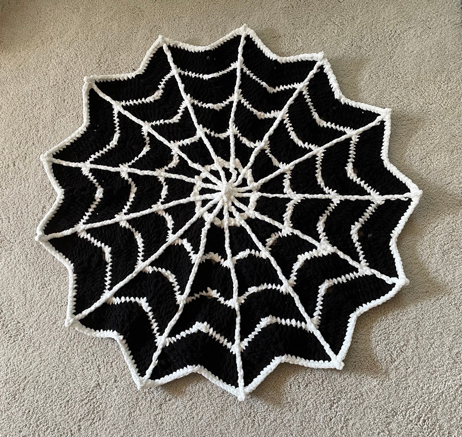Crochet Spiderweb Blanket Etsy