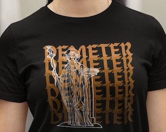 Maglietta Demetra: dea della mitologia greca, maglietta Dark Academia