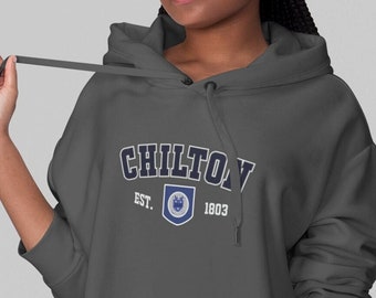 Chilton Prep School Inspired Hoodie Rory Gilmore Paris Booktok Book Reading Merch Dark Light Academia Aesthetic Girls Plaid Ivy League